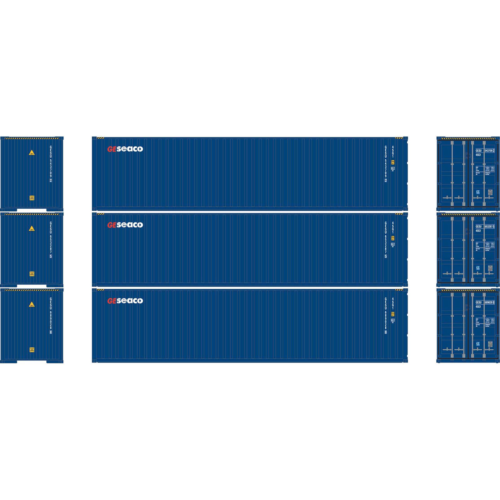 N ATH 40' Corrugated High-Cube Containers, GESU #543709-2/653287-5/689028-8 (3)