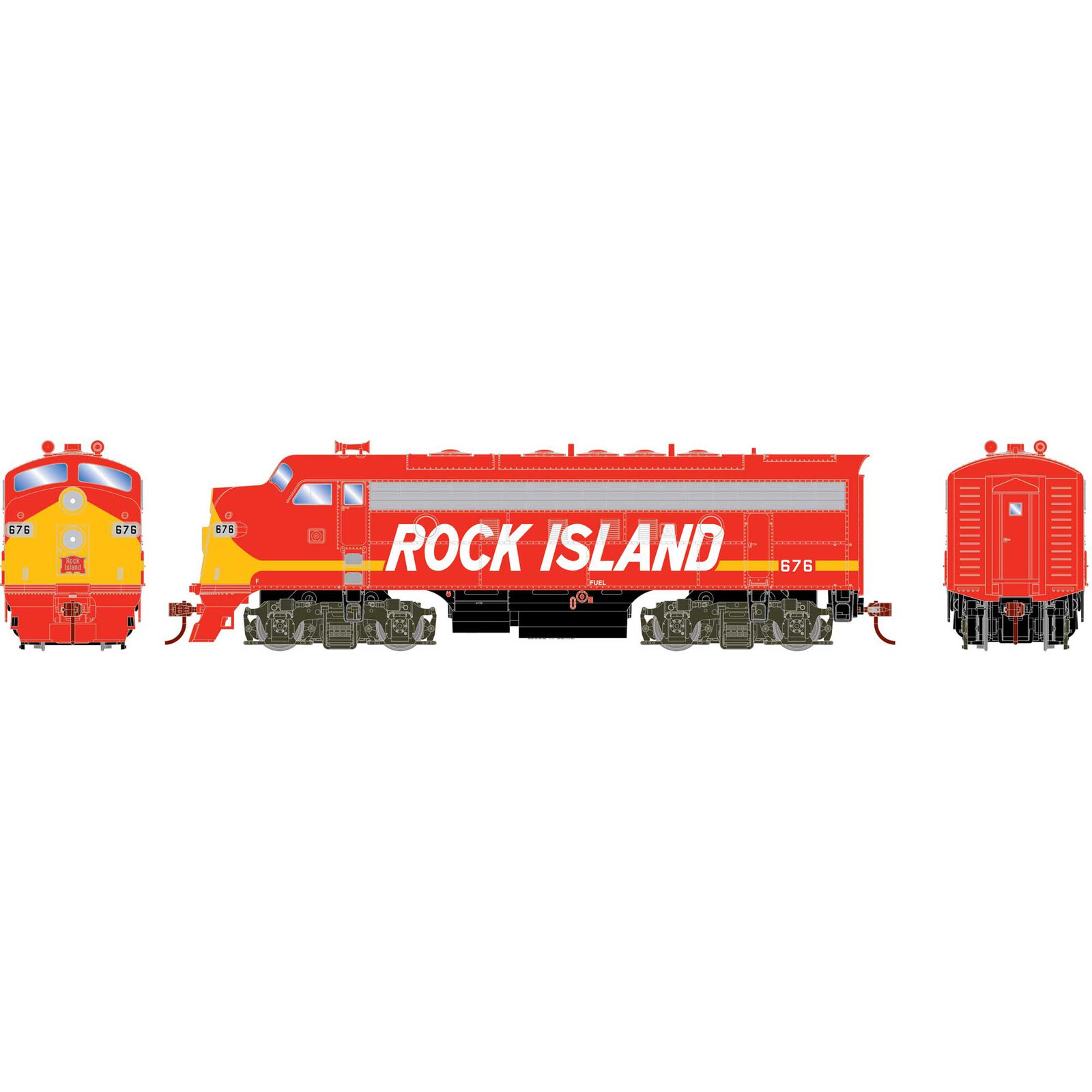 HO RND F7A Locomotive DCC-Ready, CRIP #676