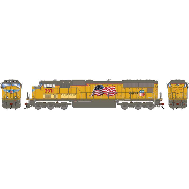 HO SD70M Locomotive with DCC & Sound, UP #3971