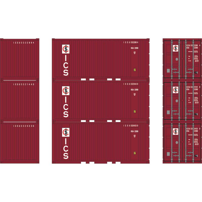 HO 20' Corrugated Container, ICSU (3)