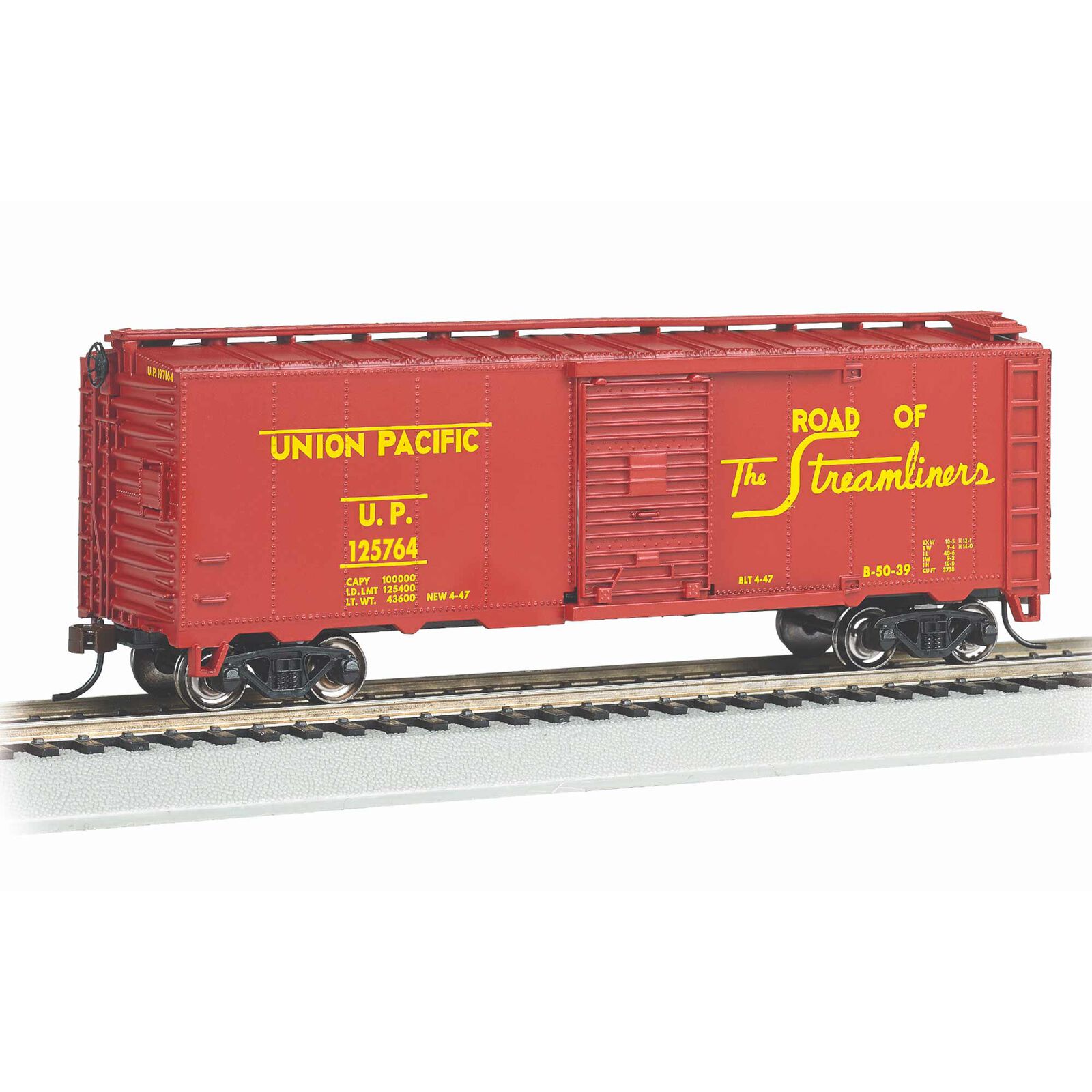HO 40' Steam Era Box Car Union Pacific #125764