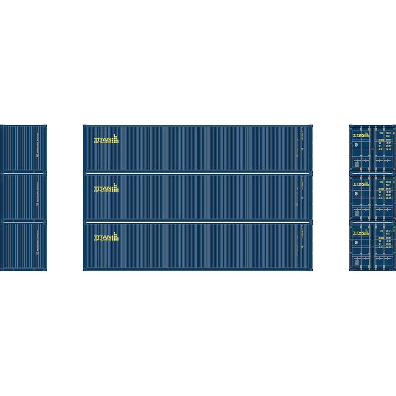 HO ATH 40' Corrugated Low-Cube Container, TITU #281424 1/281518 3/281633 6 (3)