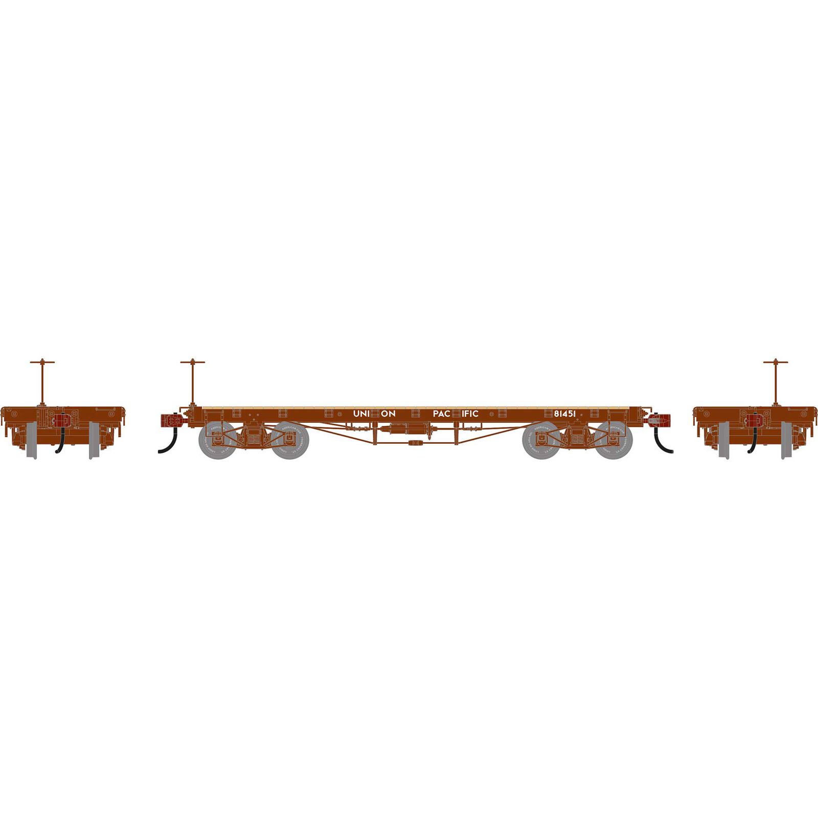 HO ATH 36' Flat Car, UP #81451