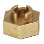 Brass Stock Wheels Hub, 7mm Hex: SCX24