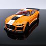 HO 2021 Ford Shelby GT500 Mega G+ Slot Car, Twister Orange & White