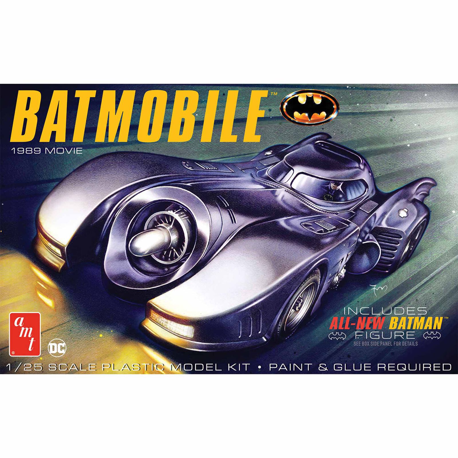 1/25 1989 Batmobile w/Seated Batman Figure Model Kit