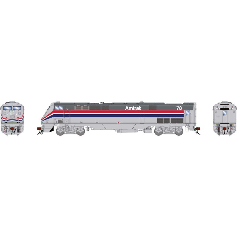 HO P42DC Locomotive with DCC & Sound, AMTK Phase III #78