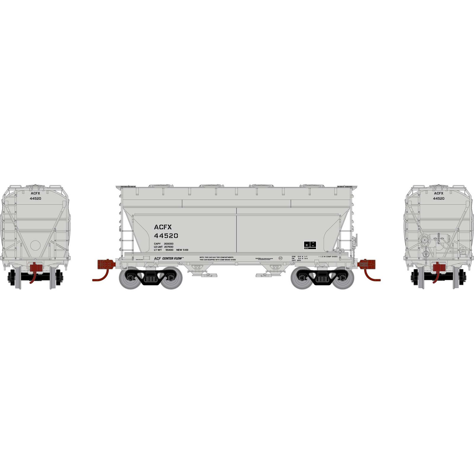 N ACF 2970 Covered Hopper, ACFX #44520