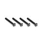 3x20mm Top Hat Titanium screw, stealth black - 4pc