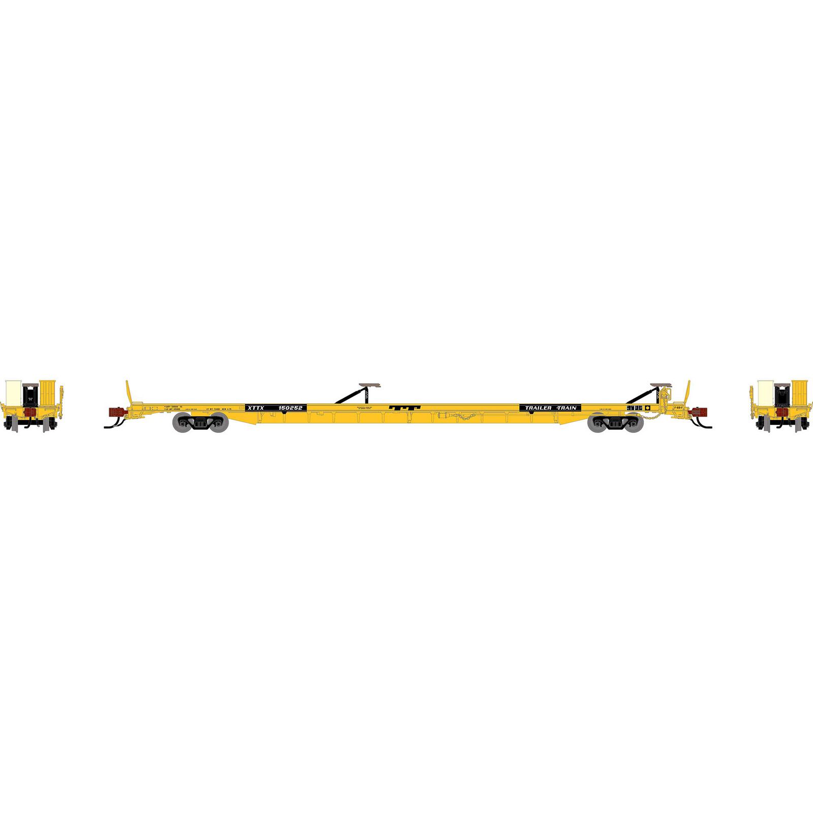 N GEN F89-F Flat Car, XTTX 'Yellow' #150252