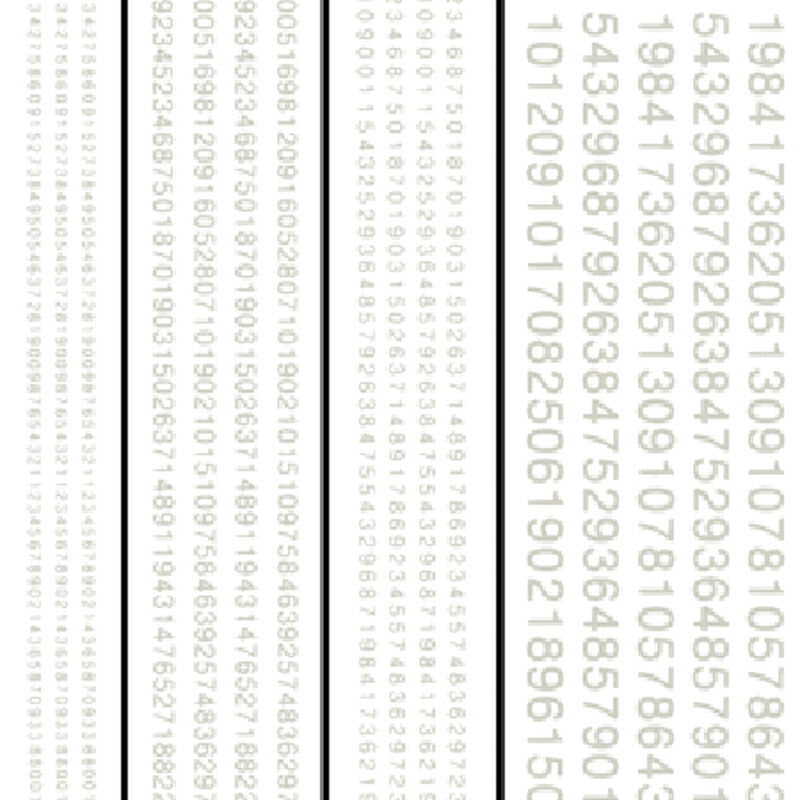 Railroad Gothic Numbers, White