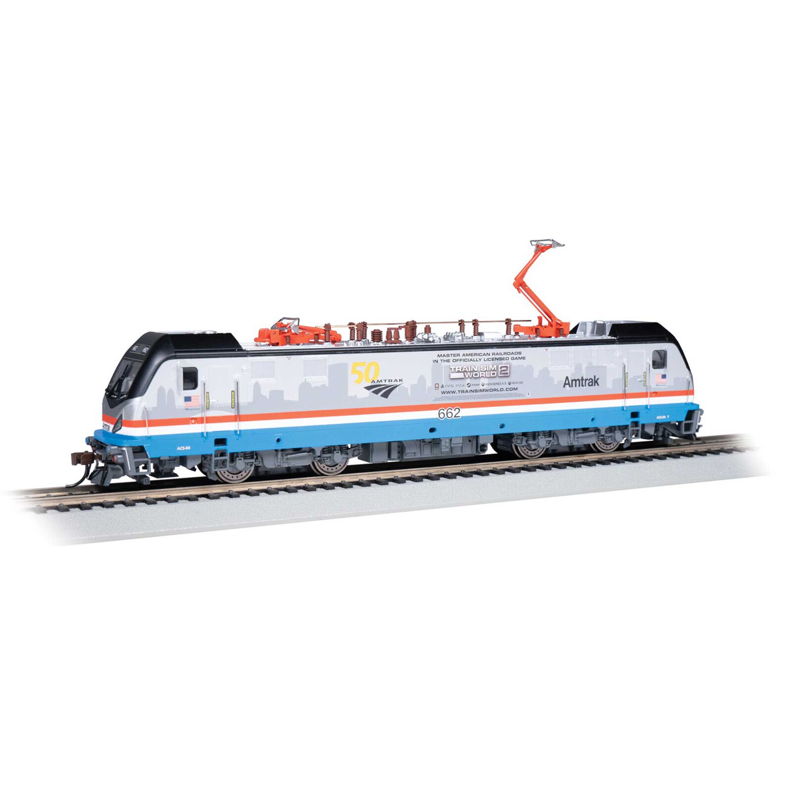 HO Siemens ASC-64 Locomotive, Phase III/Train Sim World® 2 Amtrak® #662