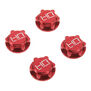 Serrated Dirt Shield Wheel Nuts 17mm Red (4)