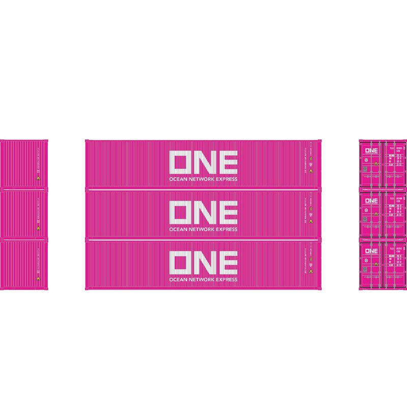 HO ATH 40' Corrugated Low-Cube Container, TLLU #612312 3/612488 5/612655 7 (3)