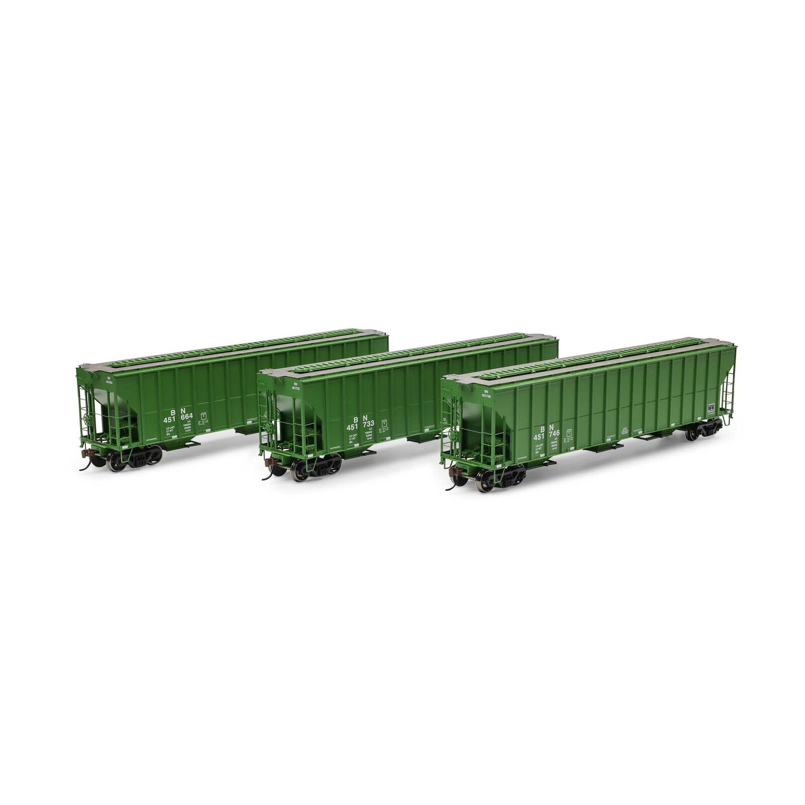HO FMC 4700 Covered Hopper, BN #451664 / 451733 / 451746 (3)