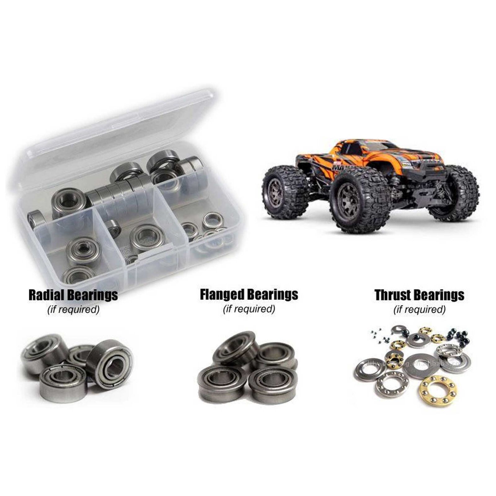 Traxxas Mini Maxx 2s 1/10th (#107154-1) Metal Shielded Bearing Kit