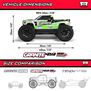 1/10 GRANITE MEGA 665 4X4 RTR Brushed Monster Truck, Green