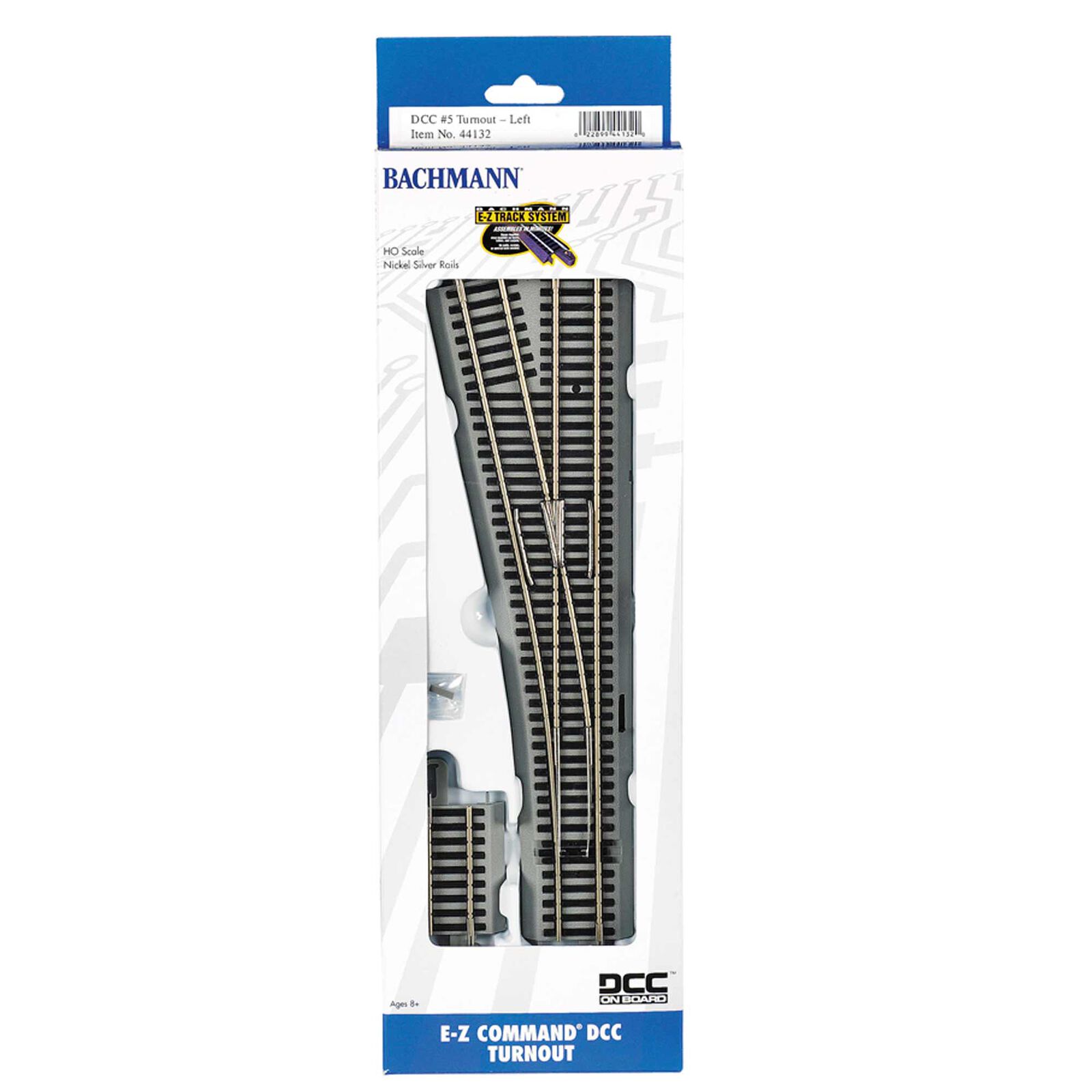 HO NS EZ Command #5 Left-Hand Turnout with DCC