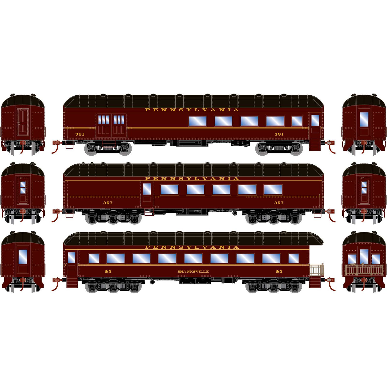 HO RTR Arch Roof Set, PRR (3)