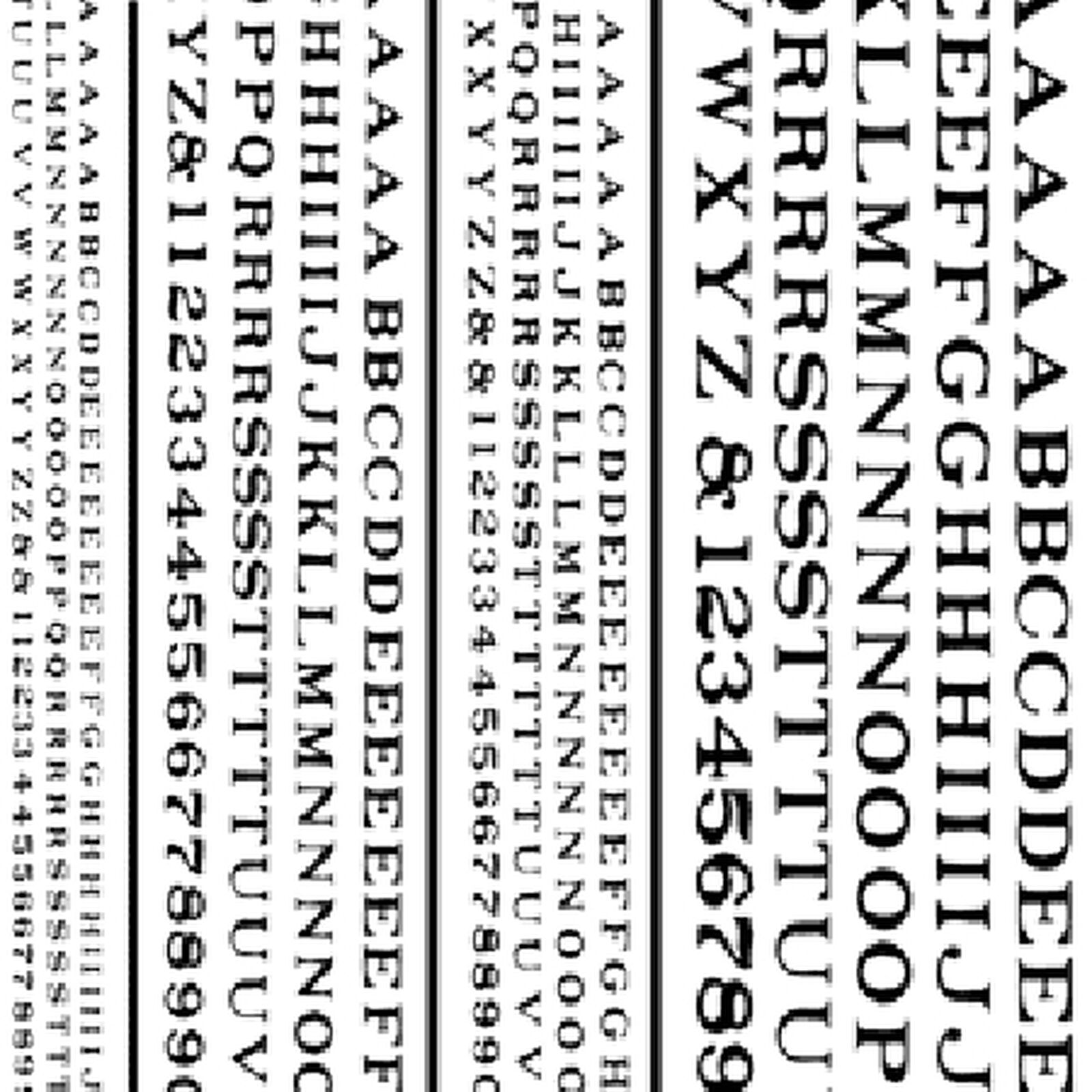 Railroad Roman Letters, Black