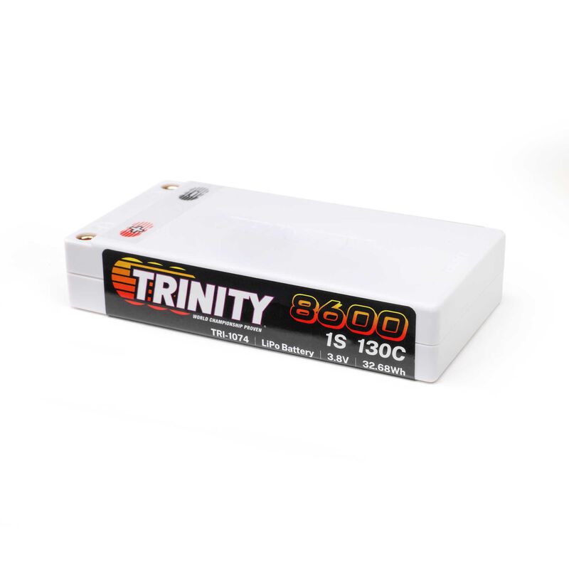 3.8V 8600mAh 1S 130C Shorty LiPo Battery: 5mm Bullets