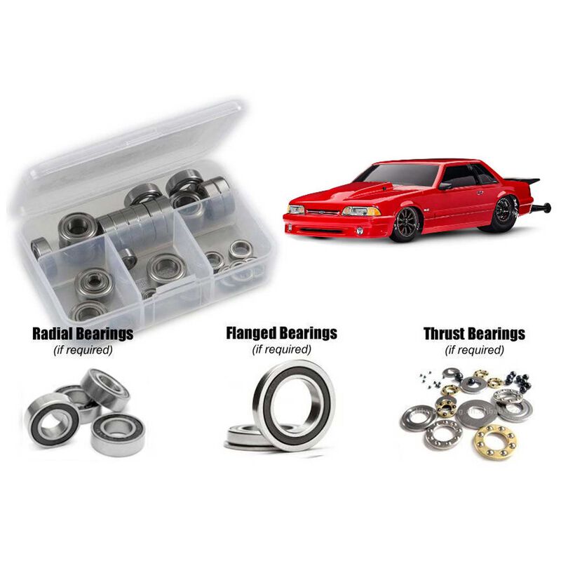 Rubber Shielded Bearing Kit, 1/10 Traxxas Drag Slash