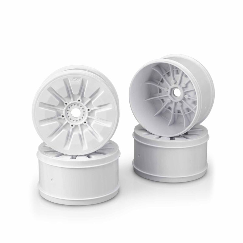 1/8 Pioneer 4.0" Truck Wheel, White (4)