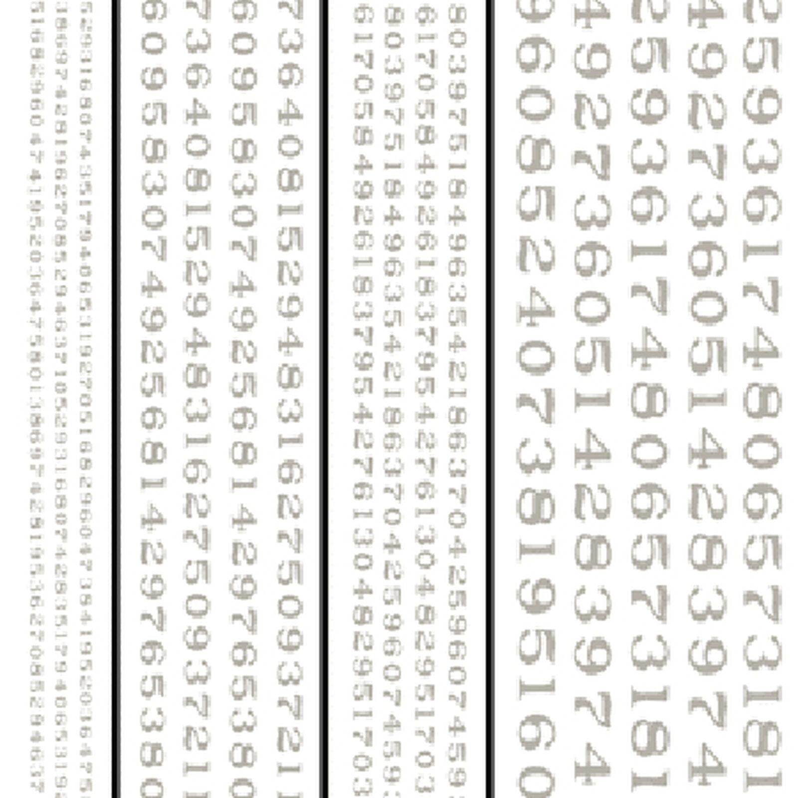 Railroad Roman Numbers, White