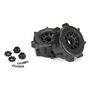 1/8 Sand Paw HP BELTED F/R 3.8" MT Tires Mounted 17mm Black Raid (2)