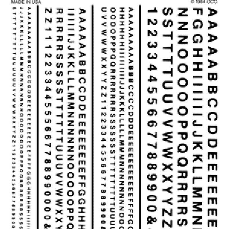 Railroad Gothic Letters, Black