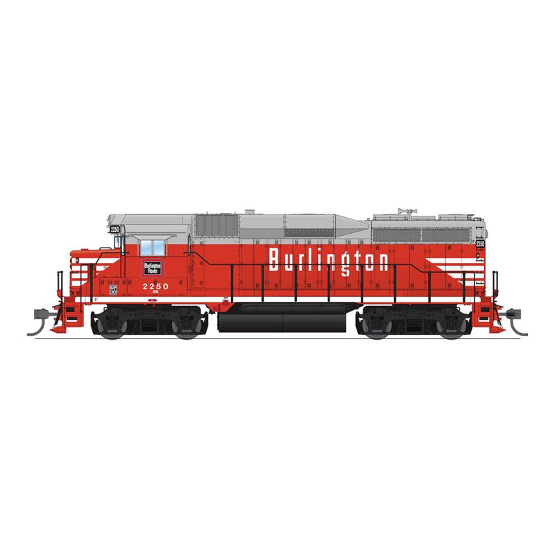 HO EMD GP30, BN 2250, CBQ Chinese Red w/ BN patch, Paragon4 Sound/DC/DCC