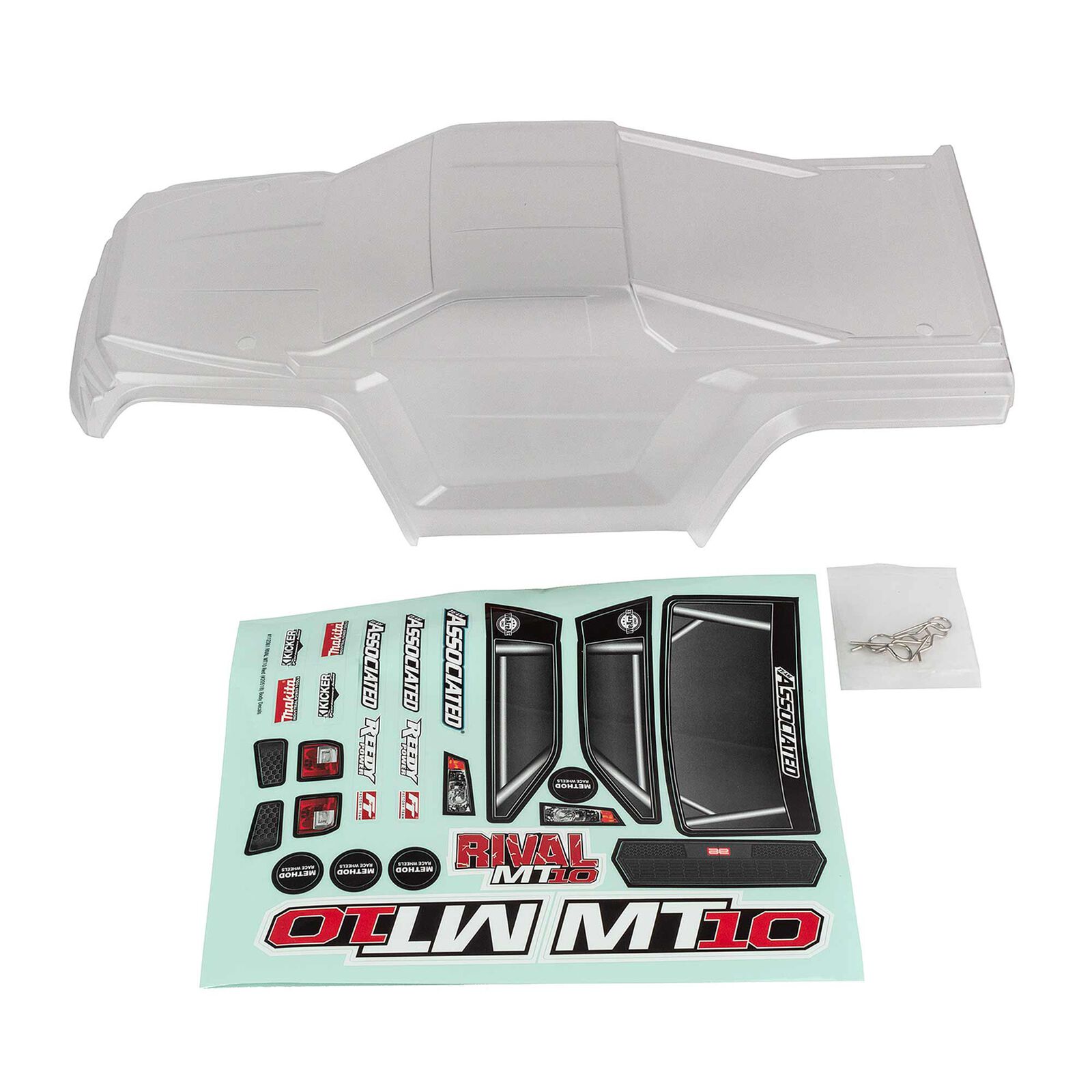 1/10 Rival MT10 V2 Clear Monster Truck Body