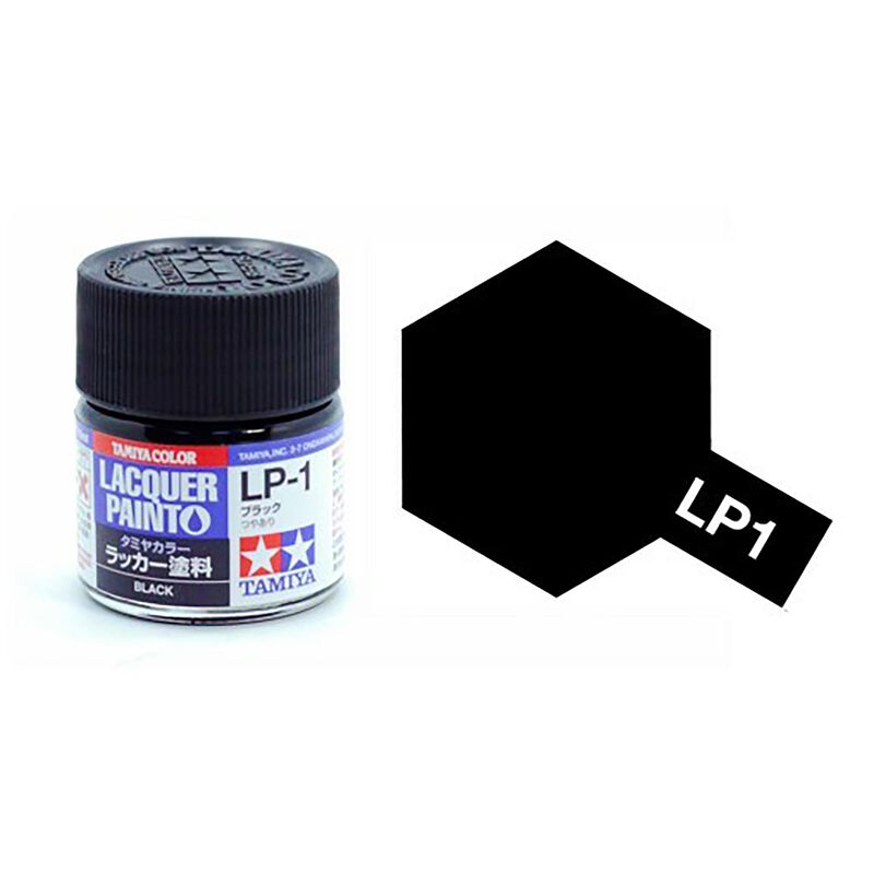 Lacquer Paint, LP-1  Gloss Black, 10 mL