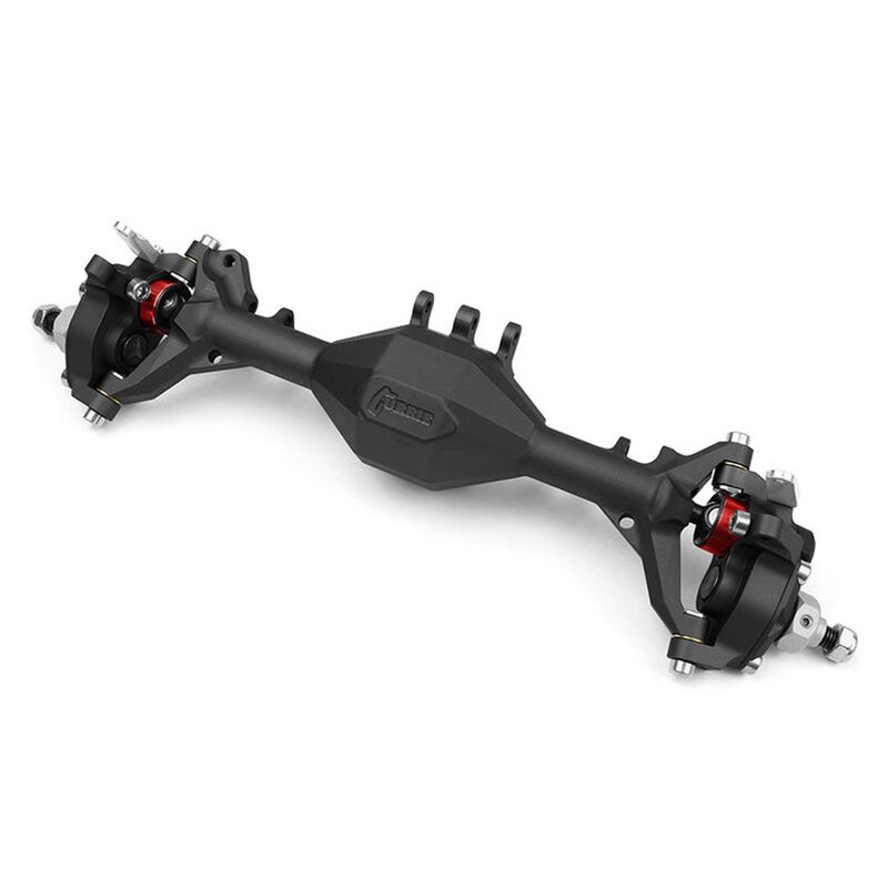 Currie Portal F9 Front Axle, Black Anodized: Axial SCX10-II