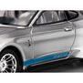 Ho Ford Mustang GT500KR Mega G+ Slot Car, Silver & Blue