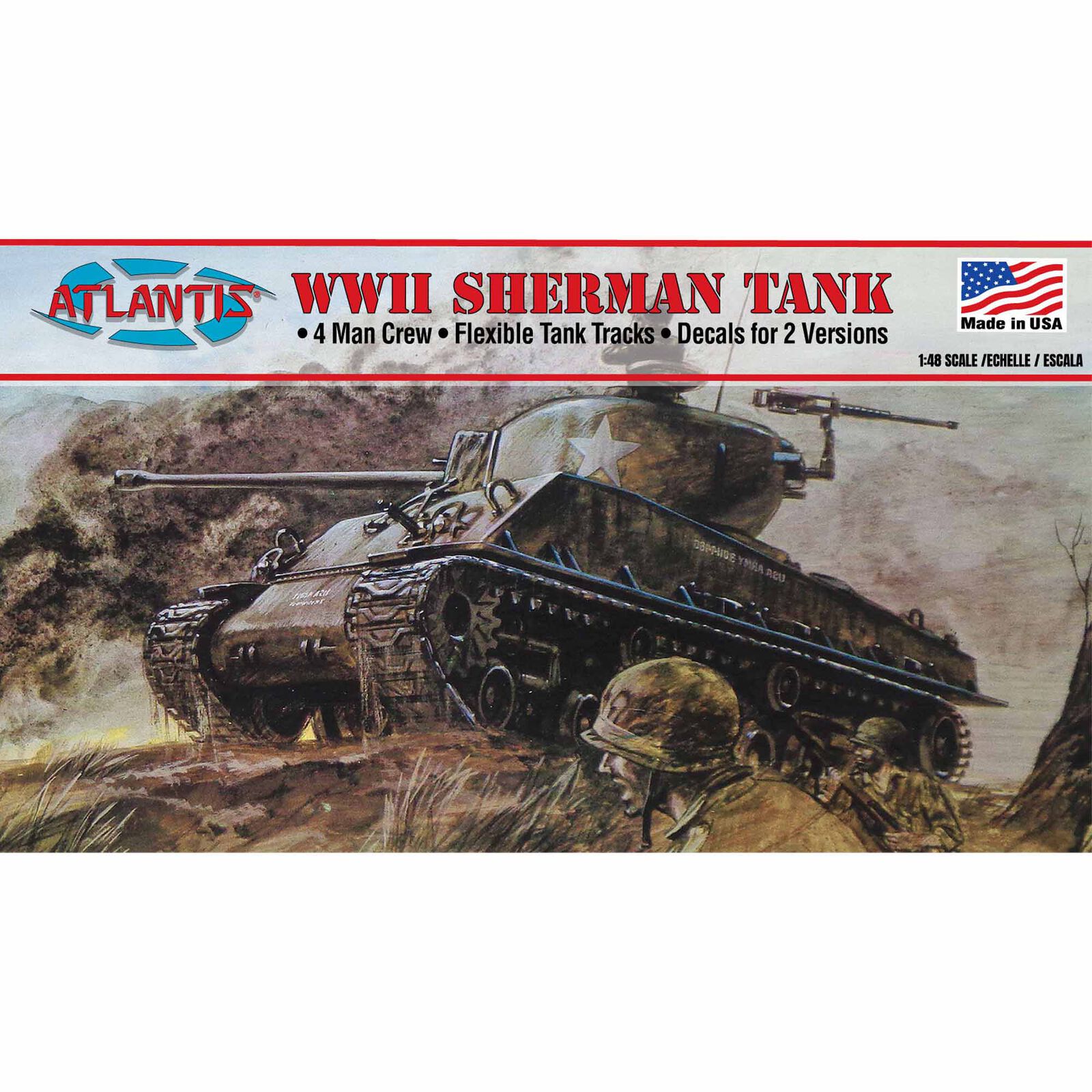 1/48 WWII Sherman Tank Model Kit