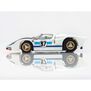 HO Ford GT40 Mk.II #97 Mega G+ Slot Car, White & Black