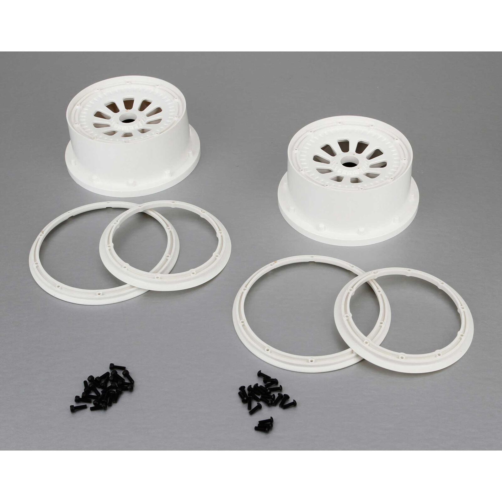 1/5 Wheel and Beadlock Set 4.75, 24mm Hex, White (2): 5IVE-T