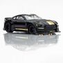 HO Ford Mustang GT500H Mega G+ Slot Car, Black & Gold