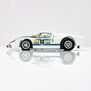 HO Ford GT40 Mk.II #96 Mega G+ Slot Car, White & Black