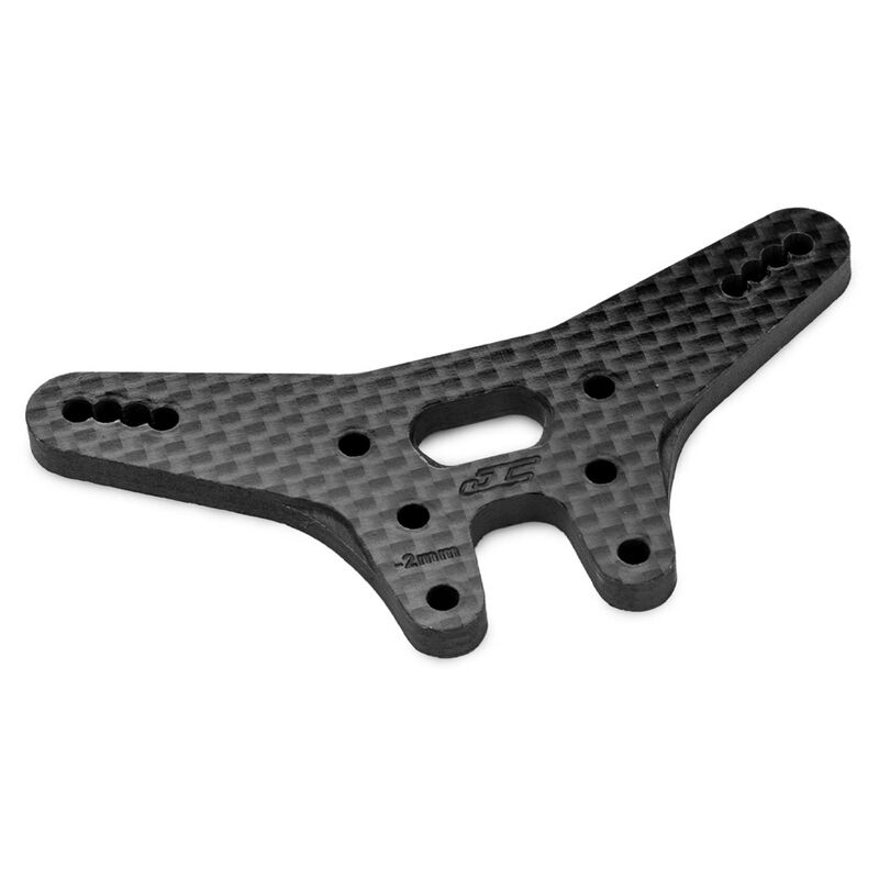 Carbon Fiber -2mm Rear Shock Tower, 1/10 Team Associated RC10B7, Black