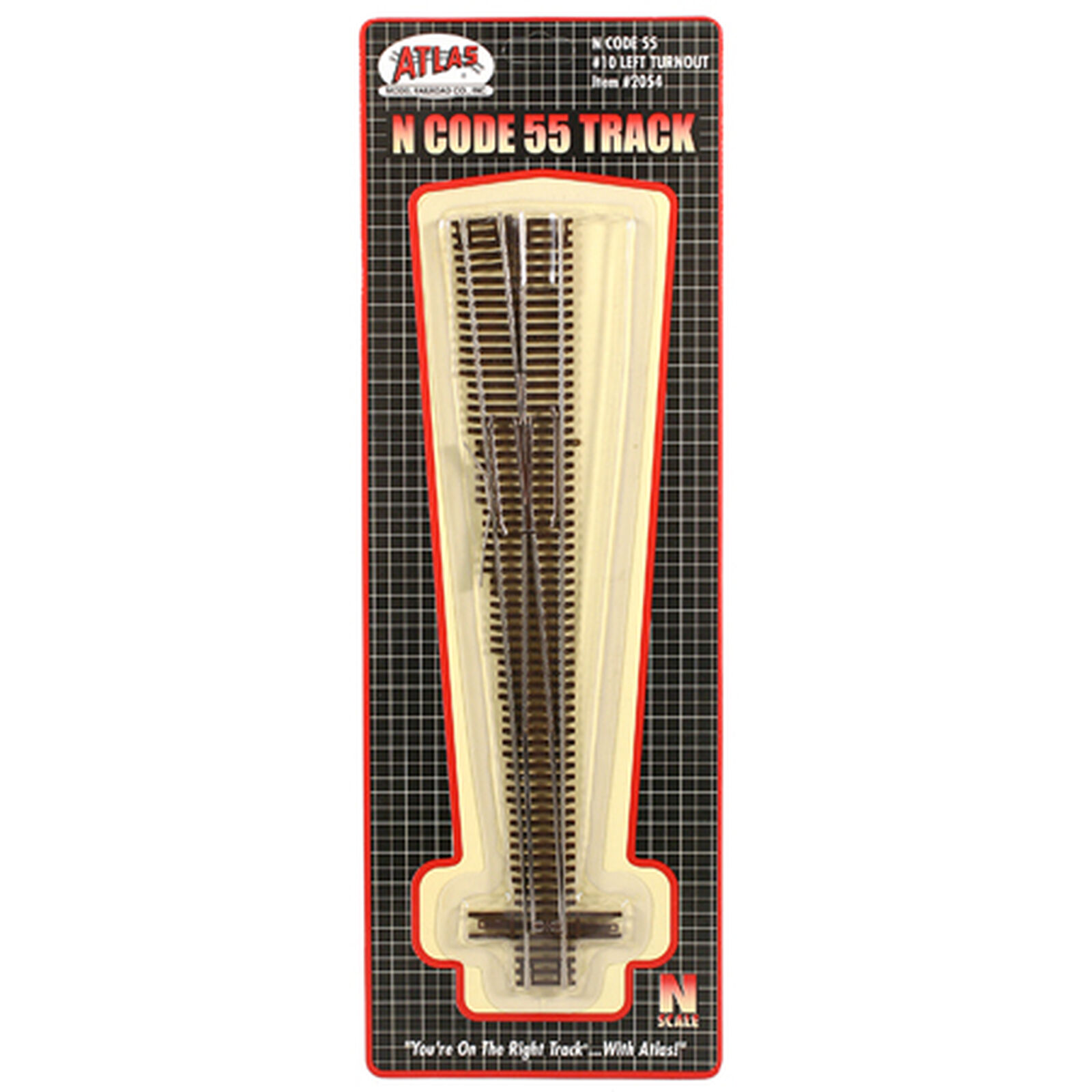 N Code 55 #10 Left-Hand Turnout