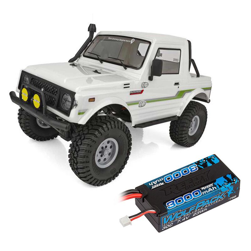 1/10 Enduro Bushido Brushed Trail Truck RTR, Lipo Combo, White