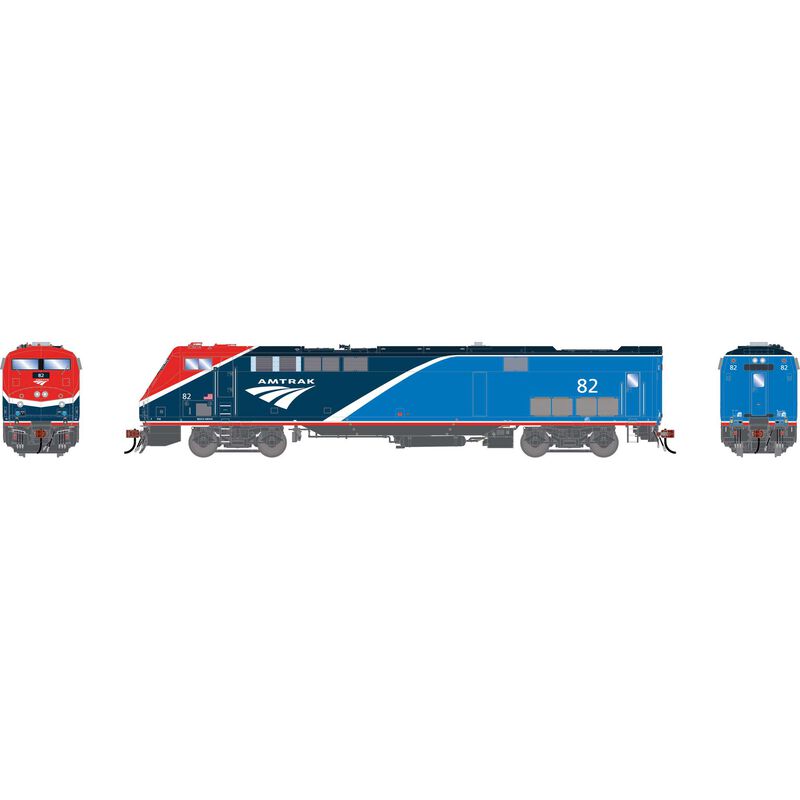 HO P42DC Locomotive with DCC & Sound, AMTK Phase VII #82