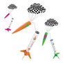 3 Bandits Mini Model Rocket Kit Set