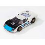 HO Ford GT40 Mk.II #97 Mega G+ Slot Car, White & Black