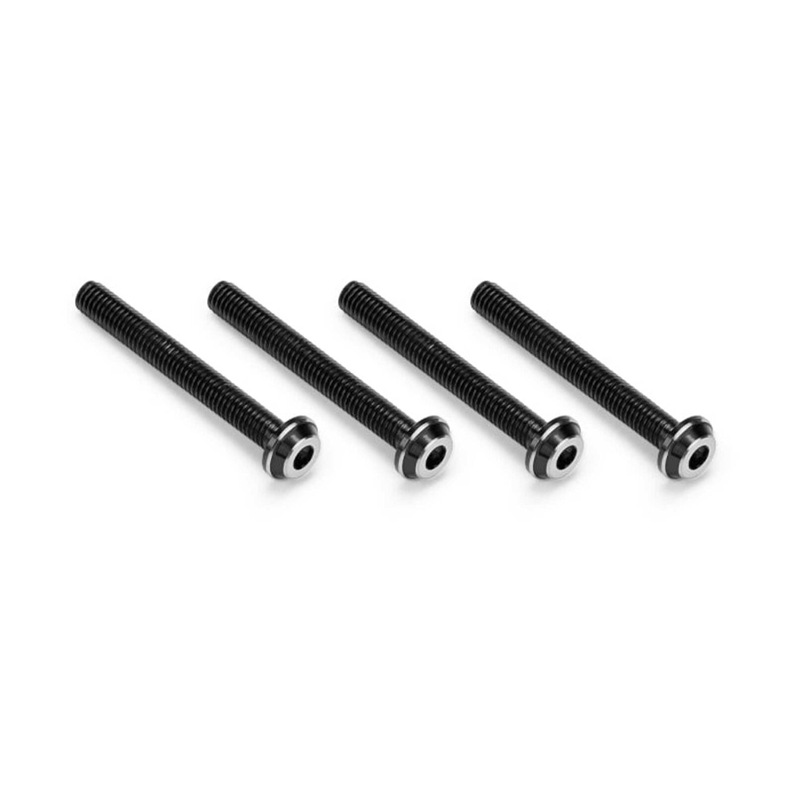 3x24mm Top Hat Titanium screw, stealth black - 4pc