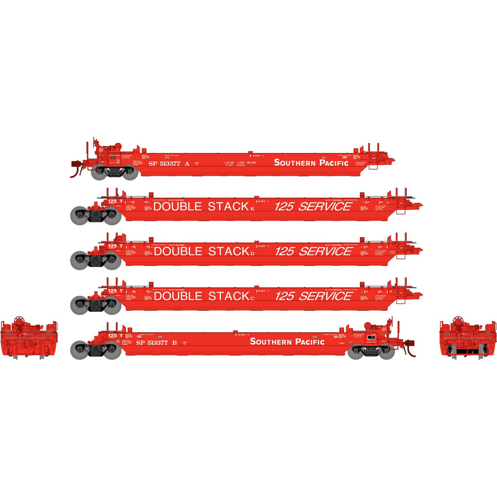 HO Gunderson Maxi-Stack II Well Cars, SP #513377 (5)