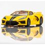 HO Chevy Corvette C8 Mega G+ Slot Car, Accelerated Yellow