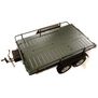 Alloy Flatbed Dual Axle Car Trailer, Gunmetal: 1/10 RC